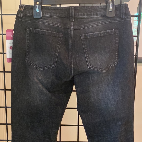 NWT Cabi Slim Boyfriend Black Jeans Distressed Womens Size 8 - Picture 6 of 9